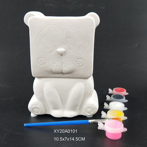 돼지 저금통 키트 페인트 나만의 돼지 저금통, 소녀와 소년을 위한 재미있는 공예 키트, 초벌구이 흰색 올빼미 모양 돼지 저금통 DIY - Product Image 2