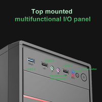 Caja de Juego MicroATX ITX Compatible con GPU de 270 mm y Enfriador de CPU de 155 mm, Chasis Mini PC de 4 Ranuras