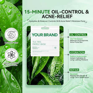 <span class=keywords><strong>Masque</strong></span> facial hydratant beauté aux extraits végétaux, marque privée, naturel, à l'arbre à thé, anti-acné, contrôle du sébum, soin de la <span class=keywords><strong>peau</strong></span> - Product Image 3