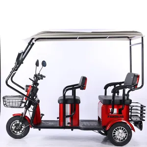 Venta caliente 48V 20Ah Triciclo eléctrico de acero al carbono Scooter de 3 ruedas 800W de potencia para pasajeros