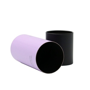 Eco-friendly Customized Logo Black Kraft Paper Sleeve Cylinder Tube Packaging Elegant Round <b>Container</b> Fragrance Diffuser Packing - Product Image 6