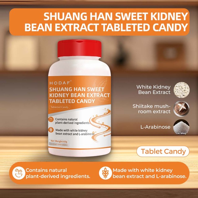 Fast Shipping Shuang Han Sweet Kidney Bean Tableted Candy Tablets Compressed Candy Easy Take Health Food Dietary Fiber for Daily