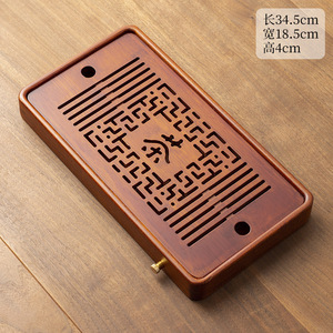 ถาดชาไม้เนื้อแข็งขายส่ง, โต๊ะชาสำหรับเก็บน้ำในครัวเรือน, โต๊ะชงชาขนาดเล็ก, ถาดชาไม้แบบพกพาสำหรับหนึ่งคน - Product Image 6