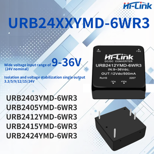 Hi Link DC modulo di potenza URB2405YMD-6WR3 uscita 6W isolato e regolato singola uscita 3.3V/5V/12V/15V/24V - Product Image 2