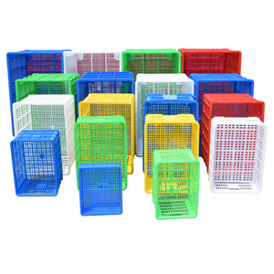 490*350*265MM turnover basket Vegetables Storage Plastic Crates Rectangle Virgin Material Stacking Baskets