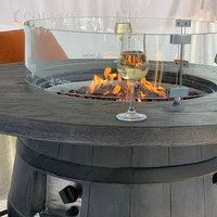 G186 Table de foyer à gaz prête pour l'usine Foyer à flamme véritable pour terrasse sur le toit ou terrasse