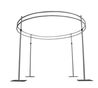 Support de toile de fond en alliage d'aluminium argenté, forme semi-circulaire, ronde, carrée ou arche, réglable pour la décoration de mariages, expositions et événements