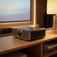 Proyector Inteligente B28 con Android 13, Proyector Portátil con Enfoque Automático, Proyector de Cine en Casa Compatible con PS5, Juegos de Fútbol