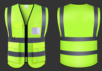 Veste réfléchissante ml, costume de nettoyage personnalisé, jogging, gilet de course, réfléchissant en pvc, maille réfléchissante, avec poche