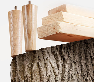 Pieds de meubles en bois massif de caoutchouc, robustes, pour canapé, banc, armoire, table - Vente en gros - Product Image 3
