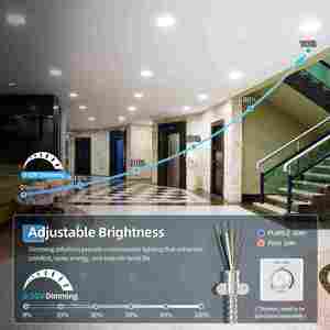 โคมไฟติดเพดานแบบฝัง LED สำหรับใช้งานเชิงพาณิชย์ ขนาด 6 นิ้ว 8 นิ้ว 10 นิ้ว กำลังไฟ 40W/30W/20W ปรับอุณหภูมิสีได้ หรี่แสงได้ สินค้าจากสหรัฐอเมริกา - Product Image 3