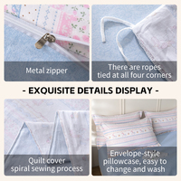 Vente en gros de draps de lit personnalisés en coton 100% - Ensemble de literie 4 pièces - Housse de couette - Taille King Size - Taille Queen Size - Taille Full - Super doux - Luxe