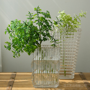 Plante Artificielle Yihua Floral Art, Fleur en Soie 39cm, Style Nordique, Décoration Maison et Hôtel, Feuilles Blanches et Vertes - Product Image 4