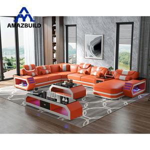 आधुनिक डिजाइन चमड़े के सोफे के साथ फर्नीचर सेट फर्नीचर - Product Image 3