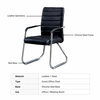 Chaise de bureau ergonomique à dossier haut avec accoudoirs pour réunions et visiteurs, pour l'approvisionnement transfrontalier