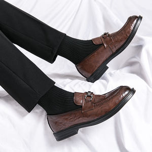 รองเท้าโลฟเฟอร์หัวแหลมลำลองใส่สบายสำหรับทำงาน  รองเท้าหนัง PU สำหรับผู้ชาย รองเท้าหนังผู้ชาย - Product Image 2