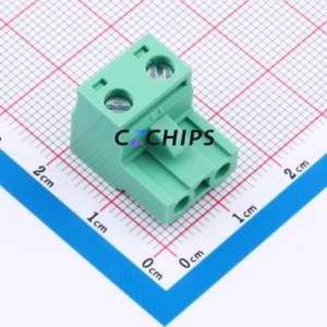 MX2EDGK-7.62-02P-GN01-Cu-Y-A Plug-in Terminal Block P=7.62mm Connector ( Construction: 1x2P )( Pitch: 7.62mm )( Color: Green ) - Product Image 1