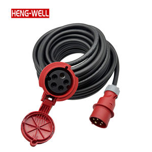 Câble d'extension industriel robuste de 50 m, 32 A, IP44, pour <span class=keywords><strong>extérieur</strong></span>, en caoutchouc, certifié CE ROHS, conducteur en cuivre de classe 5 pour - Product Image 3