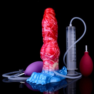 Monster Squirting Dildo Inflatable Knot Fantasy Dildo Anal Dildo with Strong Suction Cup Animal Adult <b>Toys</b> <b>for</b> Women <b>Men</b> - Product Image 3