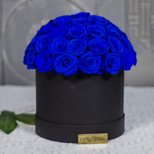 Nuovo tipo all'ingrosso UKIQUEEN regalo di San Valentino di lusso forma rotonda velluto fiori conservati rose in scatola - Product Image 6