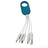 Hadiah Bisnis yang Bagus 3 in 1 Kabel Data Multi Antarmuka, Kabel Pengisi Daya Portabel Cincin Besar Hadiah Promosi Kabel Data dengan logo