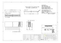 Connecteur de carte à broches droites double rangée femelle OEM PM127-2-04-Z-4.3-G0, pas de 20 mm