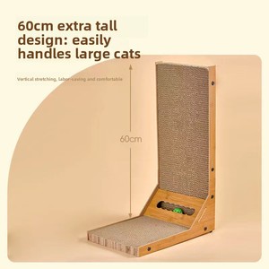 Rascador para Gatos de Papel Ecológico Clásico Moderno en Forma de L, Rascador Vertical para Gatos, Estable y Resistente al Desgaste, 60 cm - Product Image 2