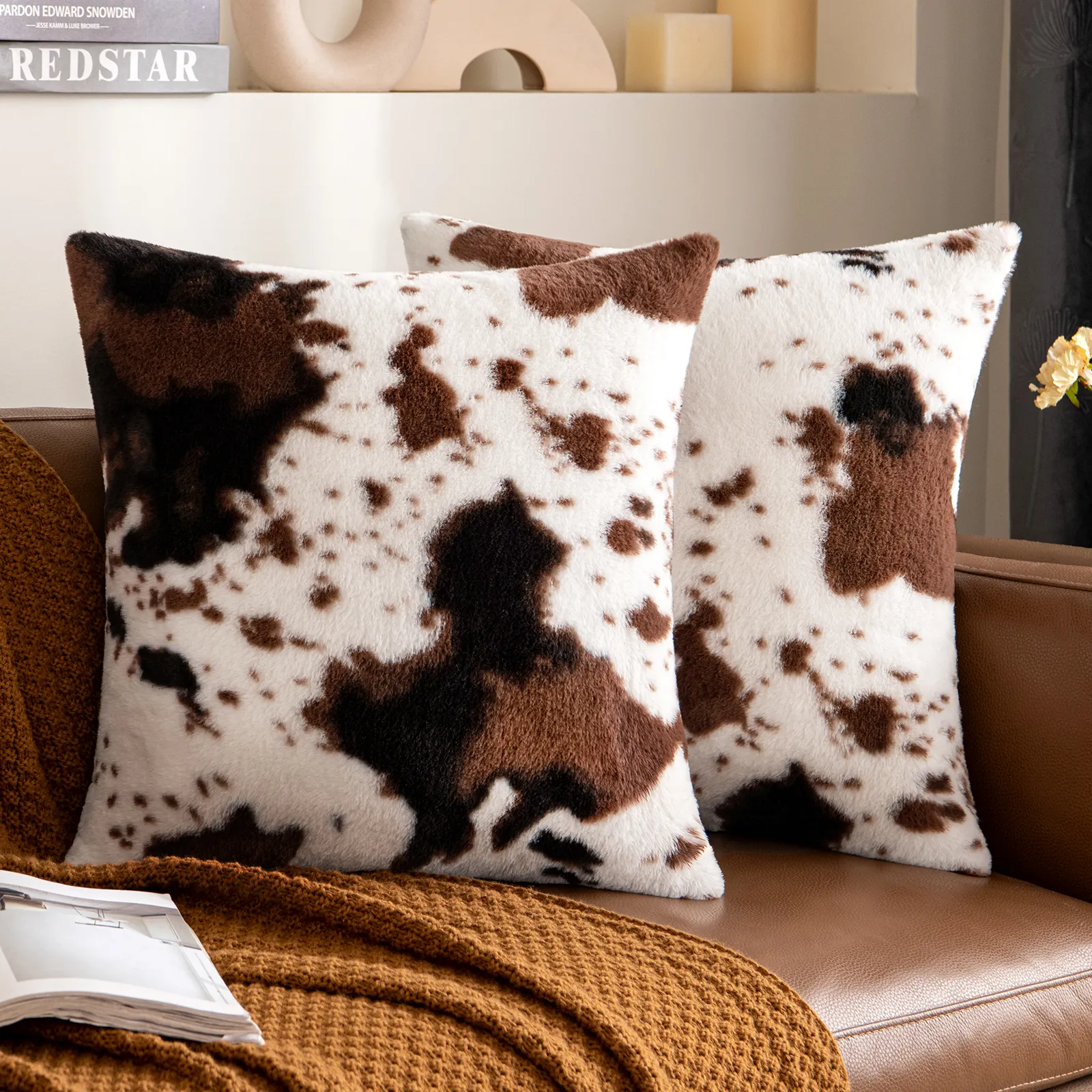 Mode Kuh Druck Pelz Kissen Tier Leopard Plüsch Kissen bezüge Kissen bezüge Sofa Couch Auto Kissen bezug Kissen