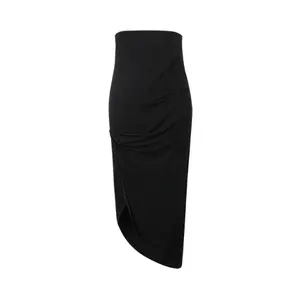 New irregular split skirt black sexy high waist skirt hip wrap pencil cut long skirts for girls ladies
