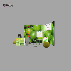 Mostrador Promocional Portátil Resistente con <span class=keywords><strong>Soporte</strong></span> para <span class=keywords><strong>TV</strong></span>, <span class=keywords><strong>Mesa</strong></span> de Exhibición con Logotipo, Caja de Luz Roja - Product Image 5