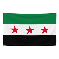 Bandera de Siria Antigua de Entrega Rápida, Bandera Negra, Blanca y Verde de la Revolución Siria de los Tres Estrellas, Bandera de la República Árabe Siria de la Libertad