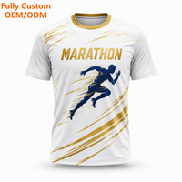 T-shirt de course personnalisé Dry Fit, T-shirts à logo personnalisé, T-shirts de sport à séchage rapide, T-shirts de course personnalisables, Camiseta Deportiva