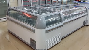 4-Cửa Thẳng Đứng Thép Không Gỉ Mở Hiển Thị Không Khí Mát Siêu Thị Cửa Hàng Tạp Hóa Ice Cream Cửa Hàng Fan Đơn-Nhiệt Độ Thịt - Product Image 5