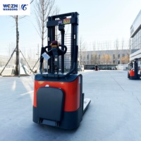 Gerbeur entièrement électrique homologué CE, capacité 2 tonnes, fonction de levage double, hauteur de levage 3,5 m pour l'empilage de palettes à double niveau