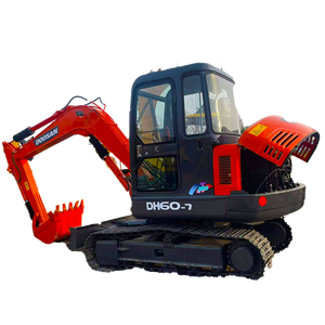 Mini-excavatrice Doosan DH60-7 d'occasion, 6 tonnes, petite pelle sur chenilles, certifiée CE EPA, importée de Corée, composants principaux, pompe haute efficacité - Product Image 2