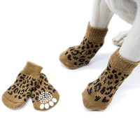 Calzini Termici Antiscivolo per Cani di Piccola Taglia, Design Orsacchiotto, Set di Calzini per Animali Domestici