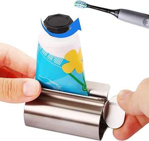Presse-tube manuel en acier inoxydable durable et écologique avec logo personnalisé, rouleaux métalliques pour cosmétiques et dentifrice, ensembles de salle de bain - Product Image 2