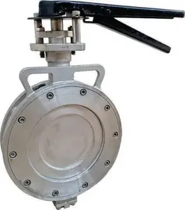 High Performance Double Offset Metal Seat Wafer Type Stainless Steel Hand Wheel Triple Eccentric Wafer Butterfly Valve