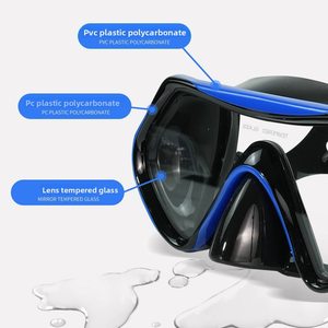 Ensemble de masques de plongée anti-buée à double lentille étanche pour adultes avec verre trempé - Product Image 4