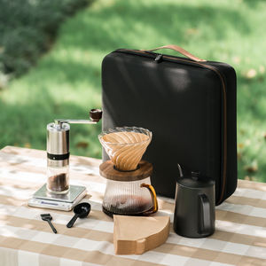 Ensemble cadeau de café portable pour le camping et les voyages, en acier inoxydable, avec moulin à café manuel, écologique - Product Image 6