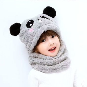 Nuevo <span class=keywords><strong>Gorro</strong></span> con Bufanda Integrada de Dibujos Animados para Niños para Otoño e Invierno de Doble Forro Polar Cálido para Niño Niña Adulto Padre-hijo y Bebé - Product Image 5