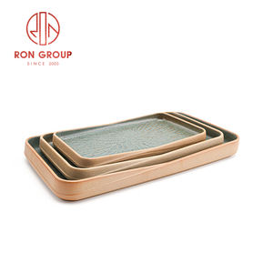 Vaisselle <span class=keywords><strong>rectangulaire</strong></span> <span class=keywords><strong>en</strong></span> porcelaine de restaurant d'hôtel de vente supérieure Plateau à dessert antique Assiette à dîner vintage <span class=keywords><strong>en</strong></span> céramique pour sushi - Product Image 3