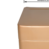 Boîte en carton kraft carrée, type tambour, 37 x 37 x 20 cm, pour produits chimiques