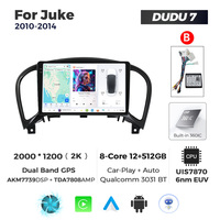 MEKEDE DUDU7 Car-play Navegación GPS 2K Pantalla Reproductor multimedia Android Car Audio Radio Auto para Nissan Juke 2010-2014