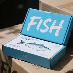 Tùy Chỉnh Carton Sáp Hải Sản Hộp Đông Lạnh Tôm Cá Vận Chuyển Hộp Thực Phẩm Đông Lạnh Sinh Thái Tái Chế Bao Bì Lạnh Lưu Trữ Hộp - Product Image 3