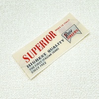 Fin pli tissé vêtement vêtements étiquette coudre sur Logo privé personnalisé Polyester tissu tissé étiquettes Textile étiquette vêtements