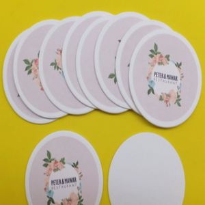 Custom Brand Printing Colorful Cup Holder <b>Pad</b> Kraft <b>Paper</b> Offset <b>Paper</b> Coated <b>Paper</b> Label for Cups - Product Image 2