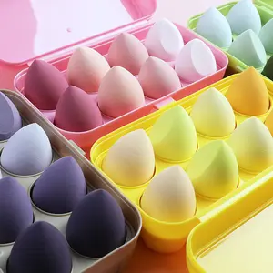 Esponja ovo de maquiagem para maquiagem, conjunto de esponjas macias personalizadas de pó e maquiagem