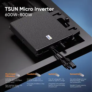 Tsun On Grid Micro Inverter 800W plug and play storage Power Station 1000w pv balcony solar system battery 5kWh