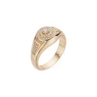 Bagues Vente En Gros Homme Arabie Saoudite Minimaliste Vintage 14K Gold Filled Design Prix Golden Ring Pour Hommes
